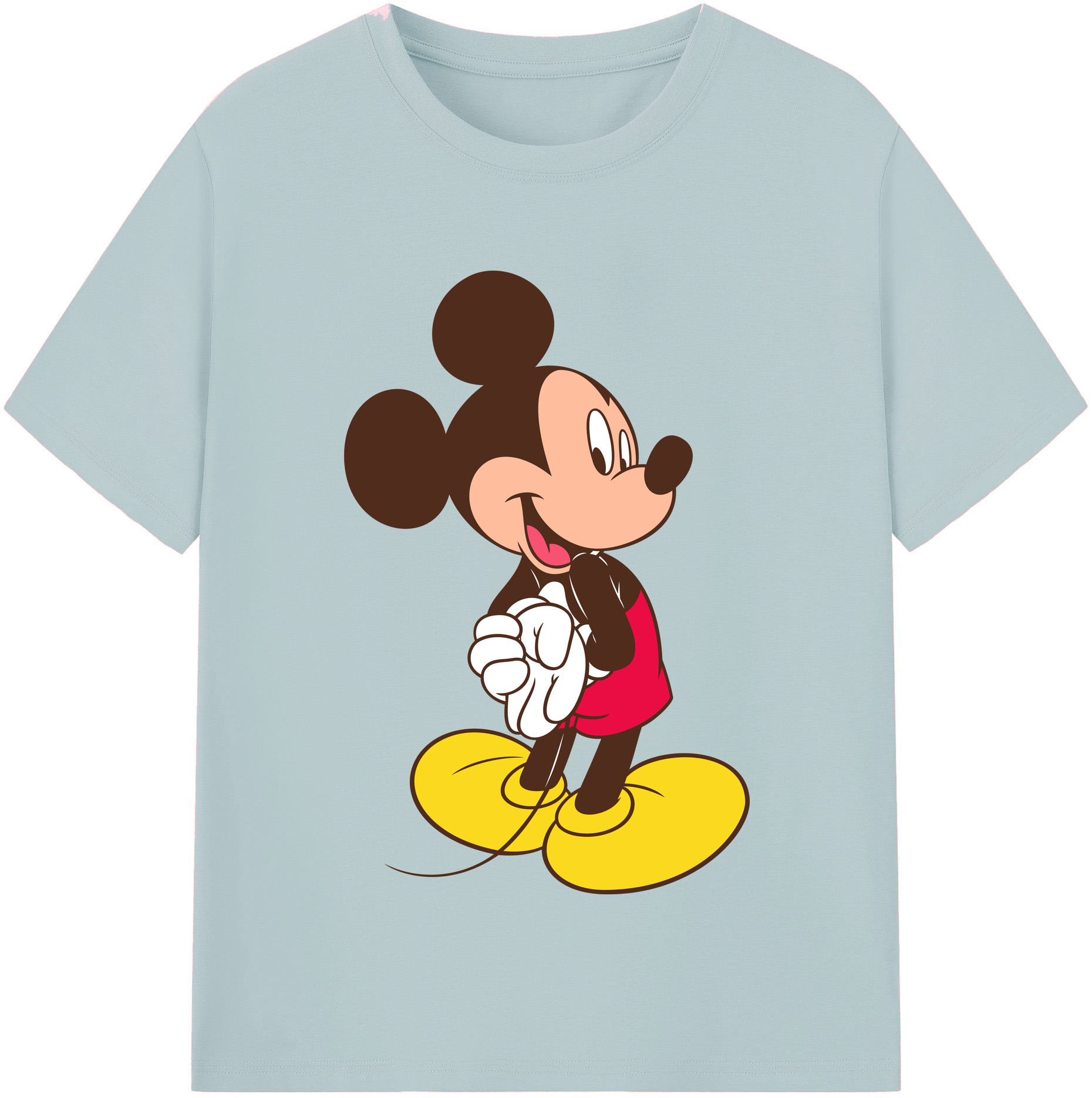 （画像用） ミッキーマウス Mickey Mouse 綿100％半袖Tシャツ（フロントプリント）